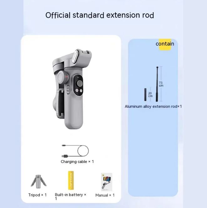 Estabilizador Gimbal PTZ de 3 Ejes para Celular — Anti-vibración Profesional
