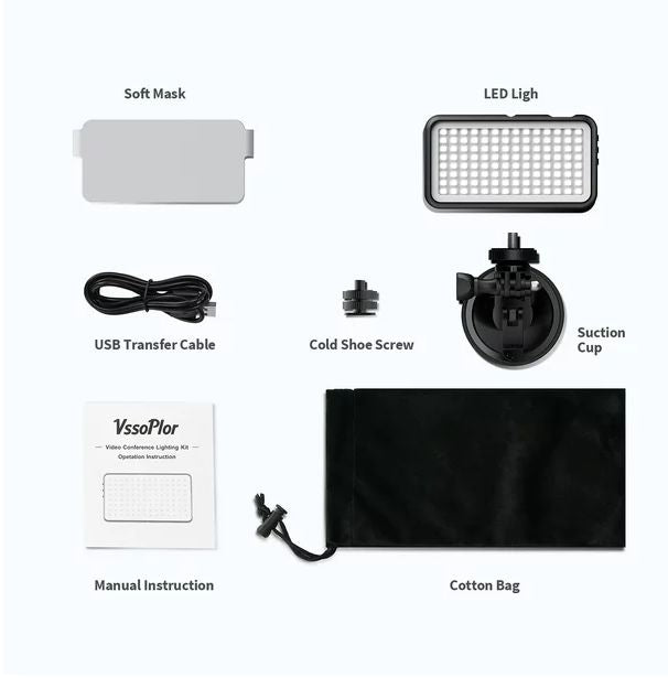 Panel de Luz LED Regulable para Videollamadas y Streaming