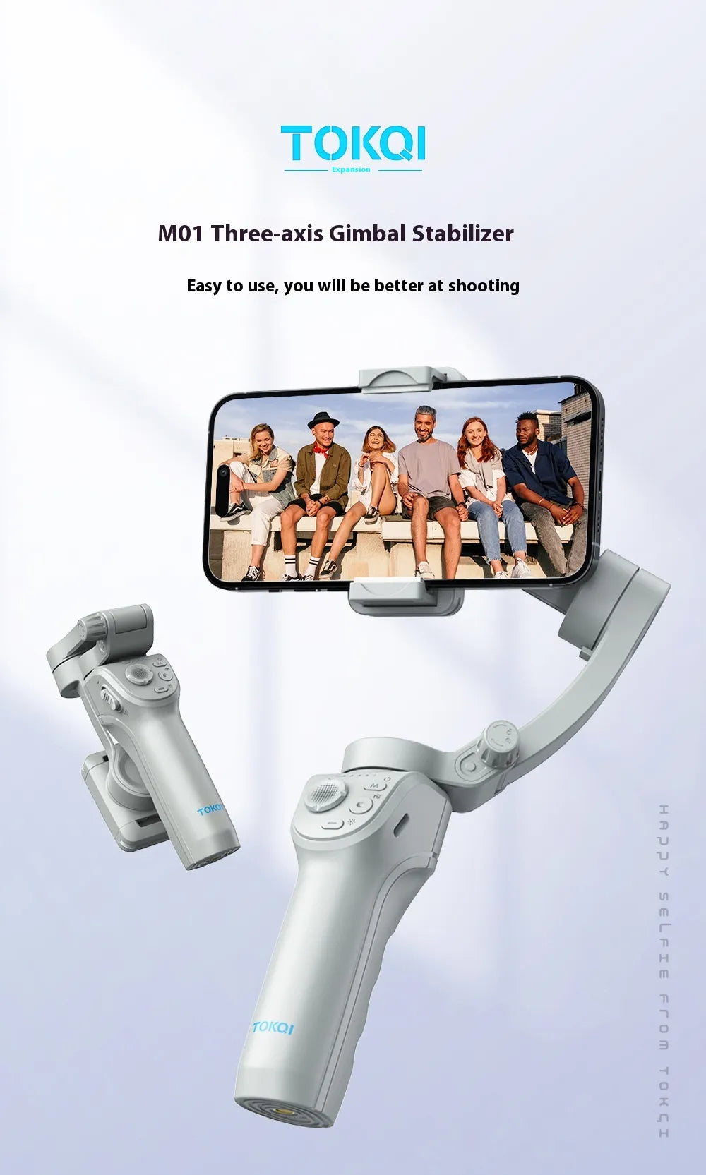 Estabilizador Gimbal de Mano de 3 Ejes para Celular