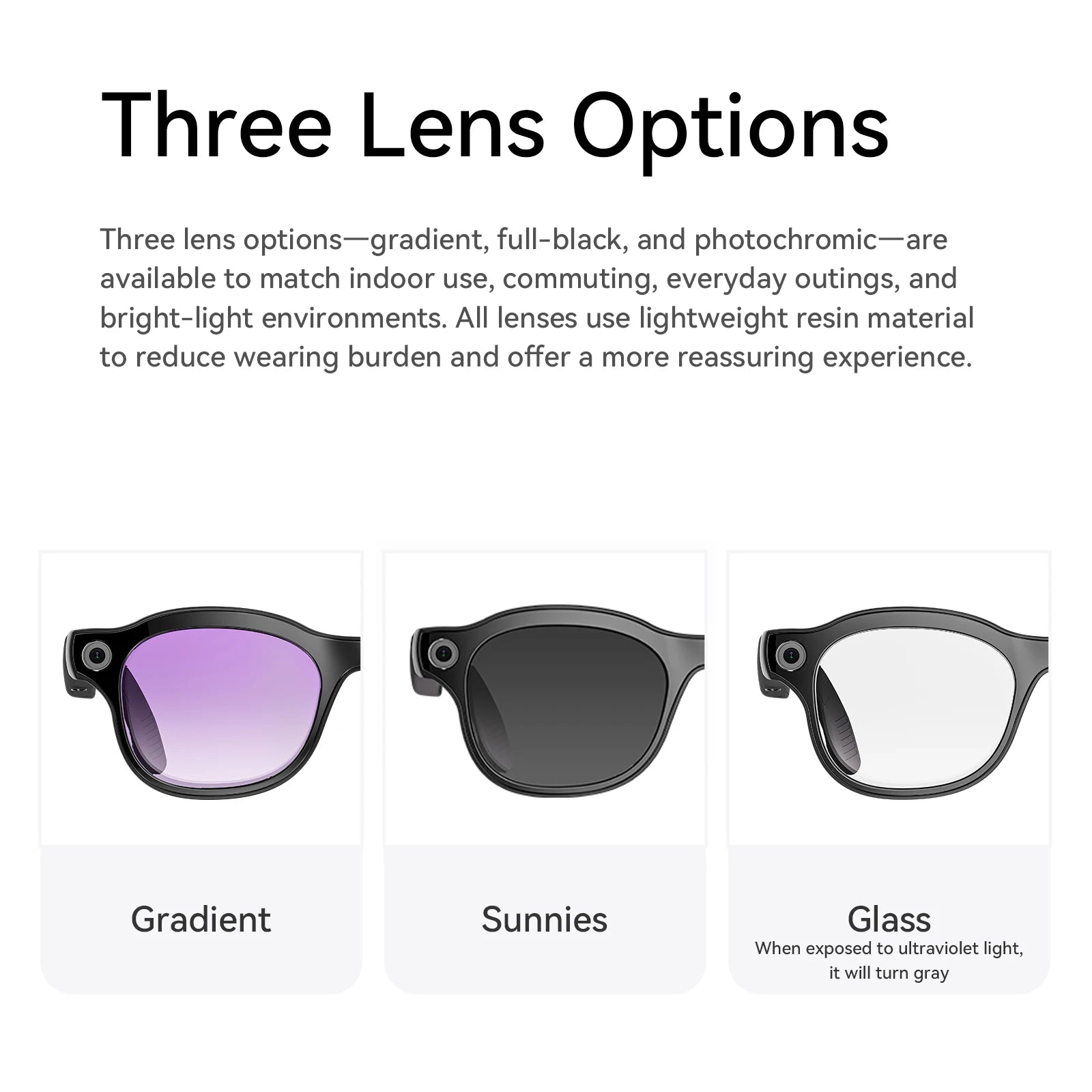 AI Smart Glasses 8 million pixel wide-angle photography, video recording, Bluetooth calling, music, AI intelligent Q&A, photogra