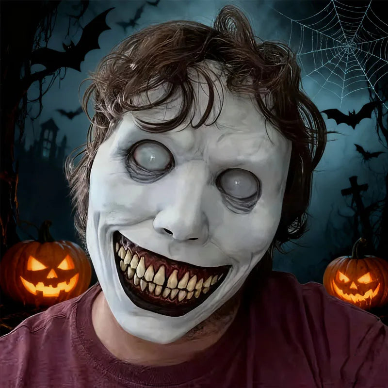 Halloween Horror Mask Scary Creepy Full Face Cosplay Costume Accessory Realistic Spooky Mask for Party Haunted House Decorations