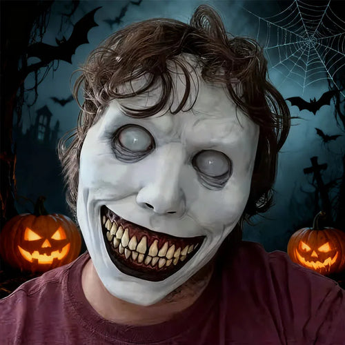 Halloween Horror Mask Scary Creepy Full Face Cosplay Costume Accessory Realistic Spooky Mask for Party Haunted House Decorations