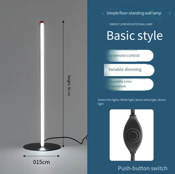Lámpara de Pie LED — Diseño Minimalista con Luz Regulable