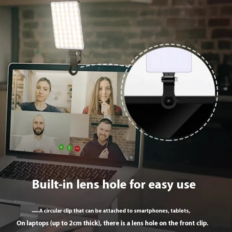 Lámpara de Belleza Portátil para Selfies y Transmisiones en Vivo